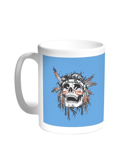 Buy A Red Indian Skull Printed Coffee Mug White in Egypt