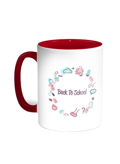 Buy Back To School Printed Coffee Mug Red/White in Egypt