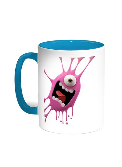 Buy Cartoon Character Printed Coffee Mug Turquoise/White in Egypt