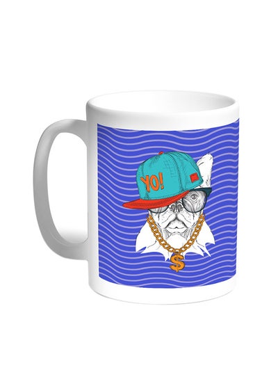 Buy Cartoon Drawing - Dog Printed Coffee Mug White in Egypt