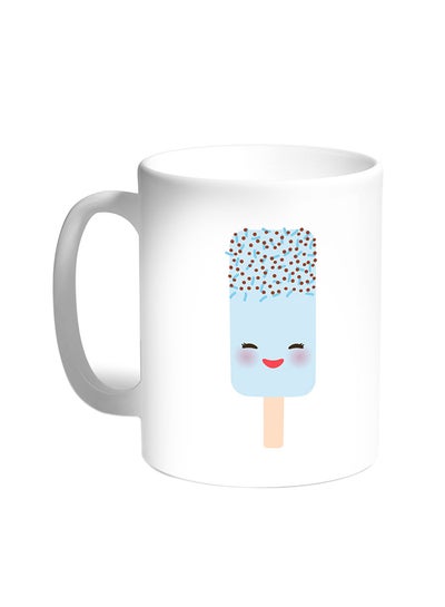 Buy Cartoon Graphics - Ice Cream Printed Coffee Mug White in Egypt