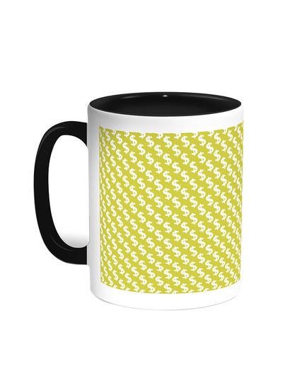 Buy Decorative Drawings - The Dollar Symbol Printed Coffee Mug Black/White in Egypt