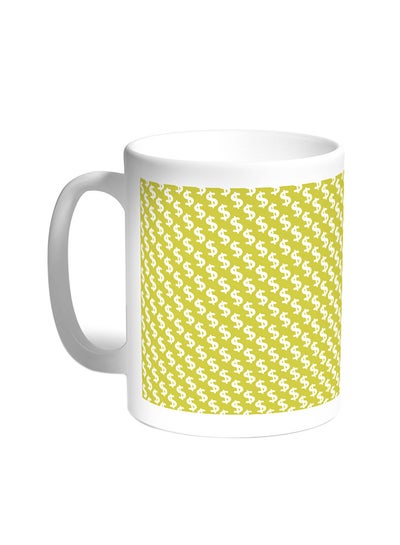 Buy Decorative Drawings - The Dollar Symbol Printed Coffee Mug White in Egypt