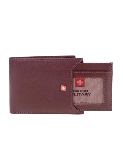 Buy Leather Bi-Fold Wallet Brown in UAE