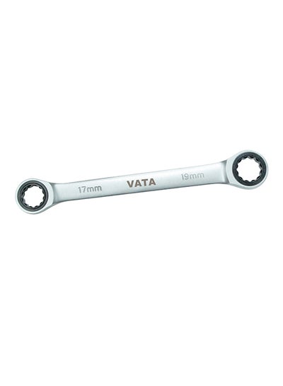 Buy Double Ring Ratchet Spanner Silver 17x19mm in Saudi Arabia