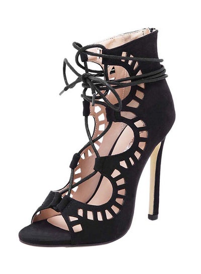 Sully's Cut Out Zig Zag Corset Lace Up Heeled Sandals India | Ubuy