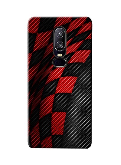 Buy Thermoplastic Polyurethane Protective Case Cover For OnePlus 6 Sports Red/Black in UAE