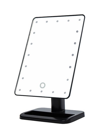 Buy Makeup Mirror With 20 LED Light Black in Saudi Arabia