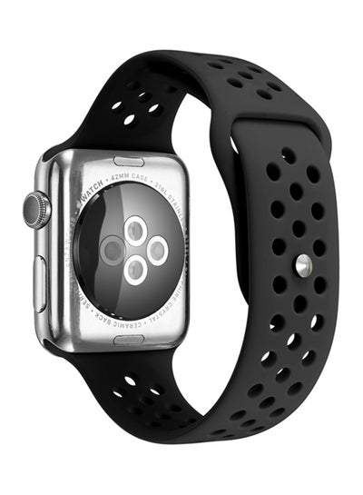 Buy Replacement Band For Apple Watch Series 1/2/3 42mm Black in Egypt