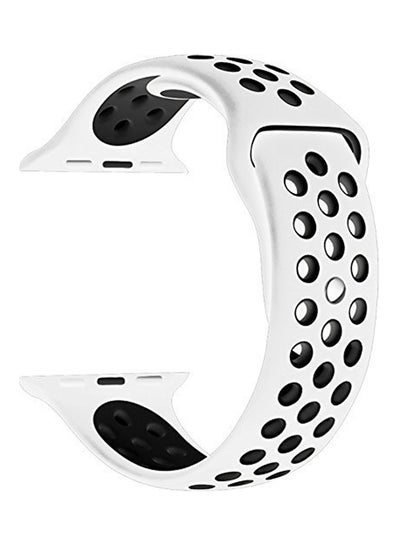 Buy Replacement Band For Apple Watch Series 1/2/3 42/44/45/49mm White/Black in Saudi Arabia