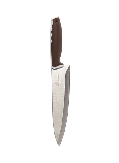 Buy Stainless Steel Chef Knife Silver/Brown 7.62x39.37centimeter in UAE