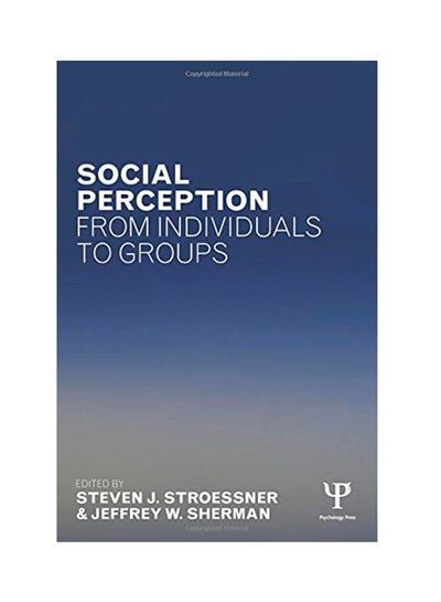 اشتري Social Perception From Individuals To Groups Paperback في الامارات