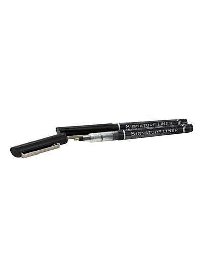 Buy 2-Piece Signature Liner Ballpoint Pen Black/Clear in Saudi Arabia