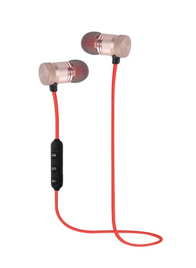 Buy Bluetooth In-Ear Stereo Headphones Red/Beige in UAE