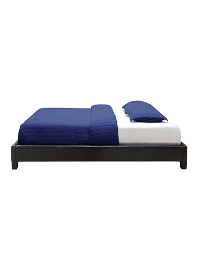 اشتري Upholstered Platform Bed With Mattress Brown/White Super King في الامارات