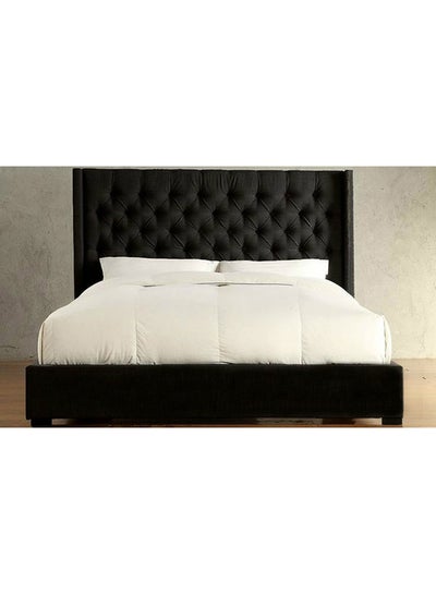 اشتري Skyline Wingback Tufted Bed Frame Without Mattress Black Super King في الامارات