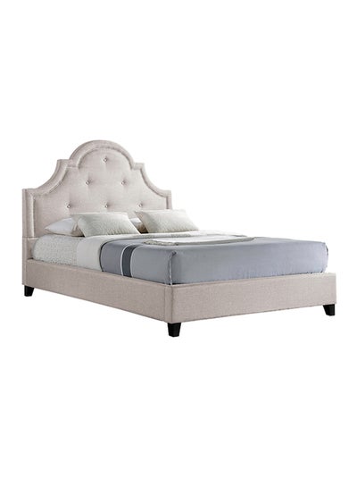 Buy Stiefvater Modern Platform Bed Without Mattress Light Beige Queen in UAE