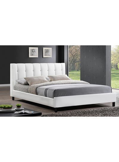 Buy Vino Modern Bed Without Mattress White Queen in UAE