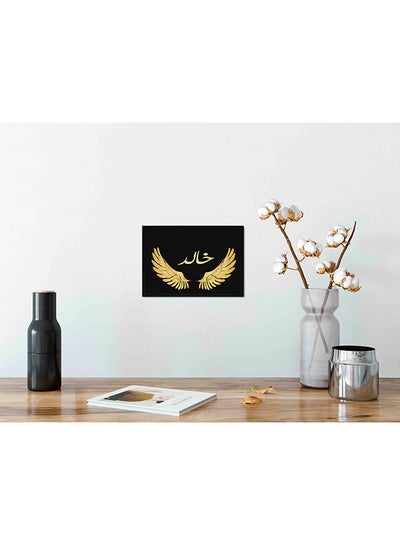 اشتري Wooden Framed Wall Art Painting Black/Gold في السعودية