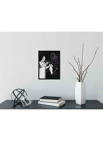 Buy Wooden Framed Wall Art Painting Black/White in Saudi Arabia