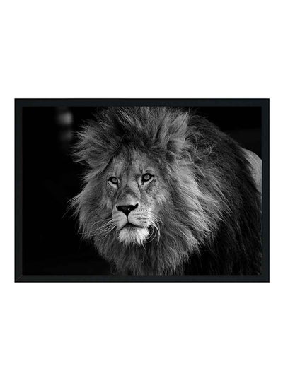 Buy Wooden Framed Wall Art Painting Black/Grey 33 x 22 x 2cm in Saudi Arabia