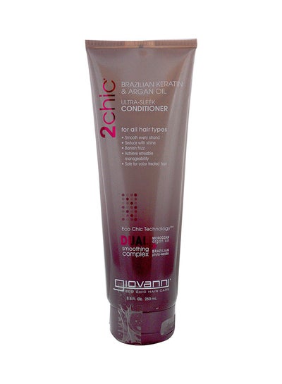 Buy 2Chic Brazilian Keratin And Argan Ultra-Sleek Conditioner 250ml in UAE