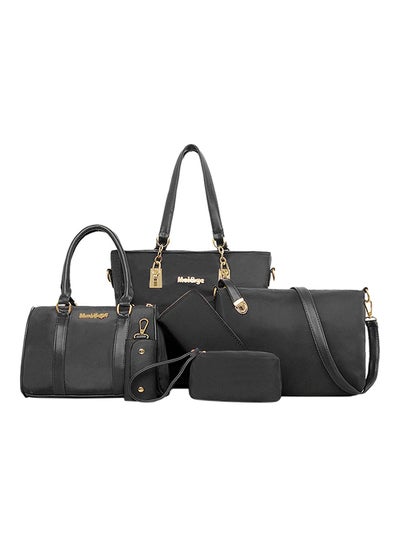 Buy 6-Piece Handbag Set Black in Saudi Arabia