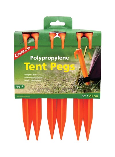 Buy 6-Piece Tent Pegs Set 9-Inch 9inch in UAE