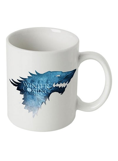 Buy Winter Is Coming, Game of Thrones Coffee Mug White/Blue in UAE