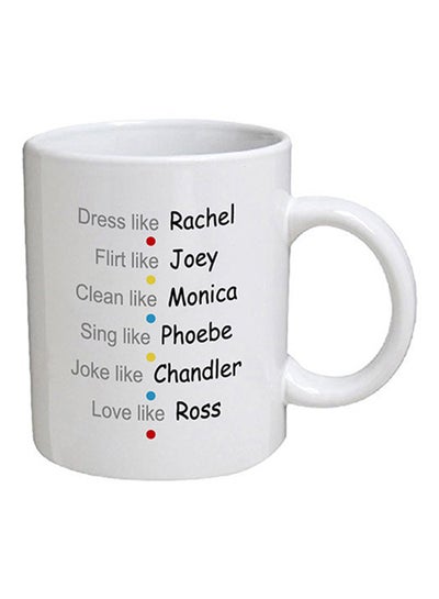 Buy FRIENDS Characters Coffee Mug White/Black in Saudi Arabia