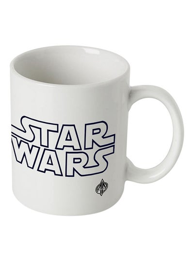Buy Star Wars Movie Design Coffee Mug Off White/Blue in UAE