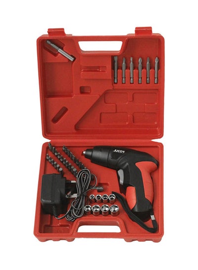 Buy Electric Drill With Bits Black/Red in Saudi Arabia