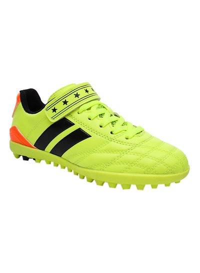 Buy Low Top Synthetic Lace Up Football Sneakers With Velcro Green in UAE