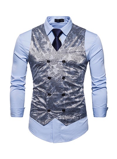 Buy Printed Waistcoat Grey in Saudi Arabia