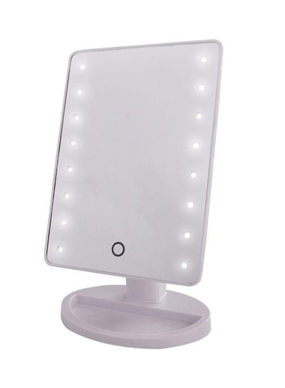 Buy Make Up Mirror With LED Lights White in UAE