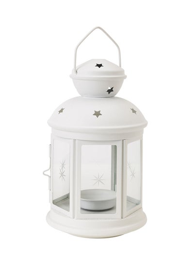 Buy Ramadan Indoor/Outdoor Candle Lantern White 21cm in Saudi Arabia