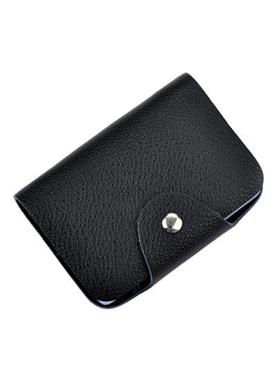 Buy Business Card Holder Synthetic Leather Card Case With 26 Card Slots Black in Saudi Arabia