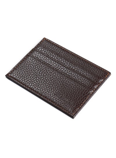 Buy Simple Soft Leather Card Case With 6 Card Slots Brown in Saudi Arabia