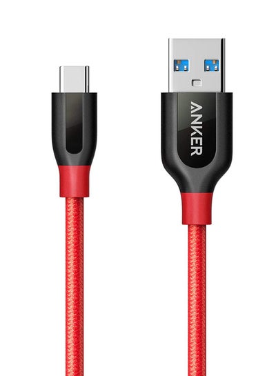 Buy Type-C To USB 3.0 Data Sync And Charging Cable Black/Red in UAE