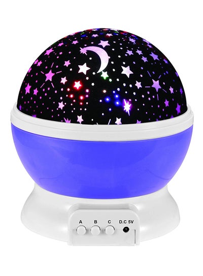 Buy Rotating Night Lamp Purple/White/Black 13x13x14.5cm in Saudi Arabia