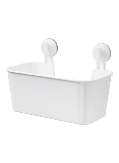 Buy Storage Basket With Suction Cup White in Saudi Arabia