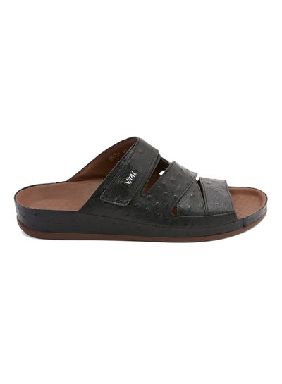 Buy Leather Arabic Sandals Black in UAE