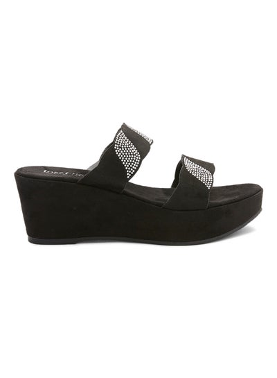Buy Formal Wedge Sandals Black in UAE