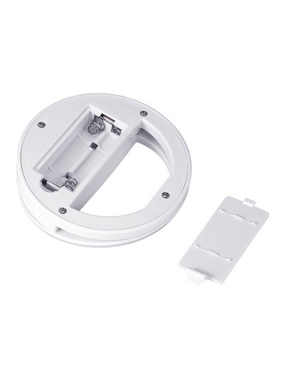 Buy Portable Selfie Light Ring Clip LED Flash White in Saudi Arabia