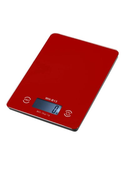 اشتري LCD Digital Kitchen Food Scale 5 Kg H17906 أحمر في الامارات