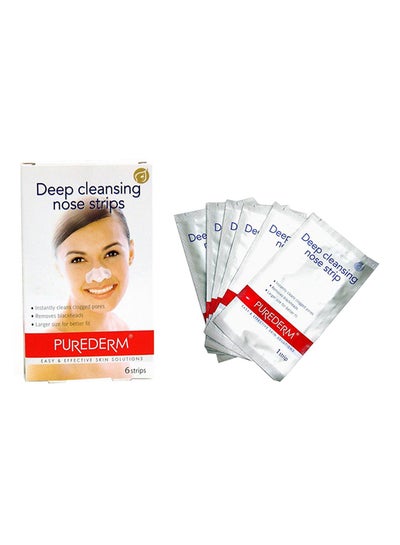 Buy 6-Piece Deep Cleansing Nose Strip Set White in UAE