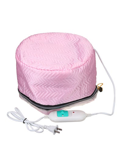 Buy Hair Treatment Thermal Cap Pink/White in UAE