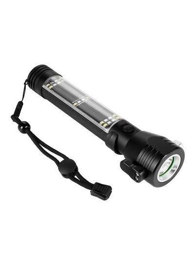 Buy Solar Power LED Flashlight Black in UAE