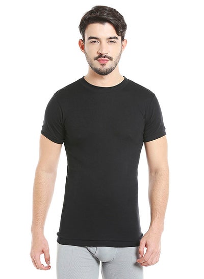 Buy Short Sleeves Undershirt Black in UAE