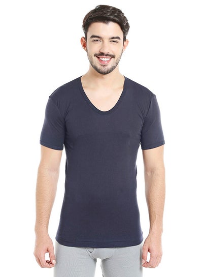 Buy Short Sleeves Undershirt Navy Blue in UAE